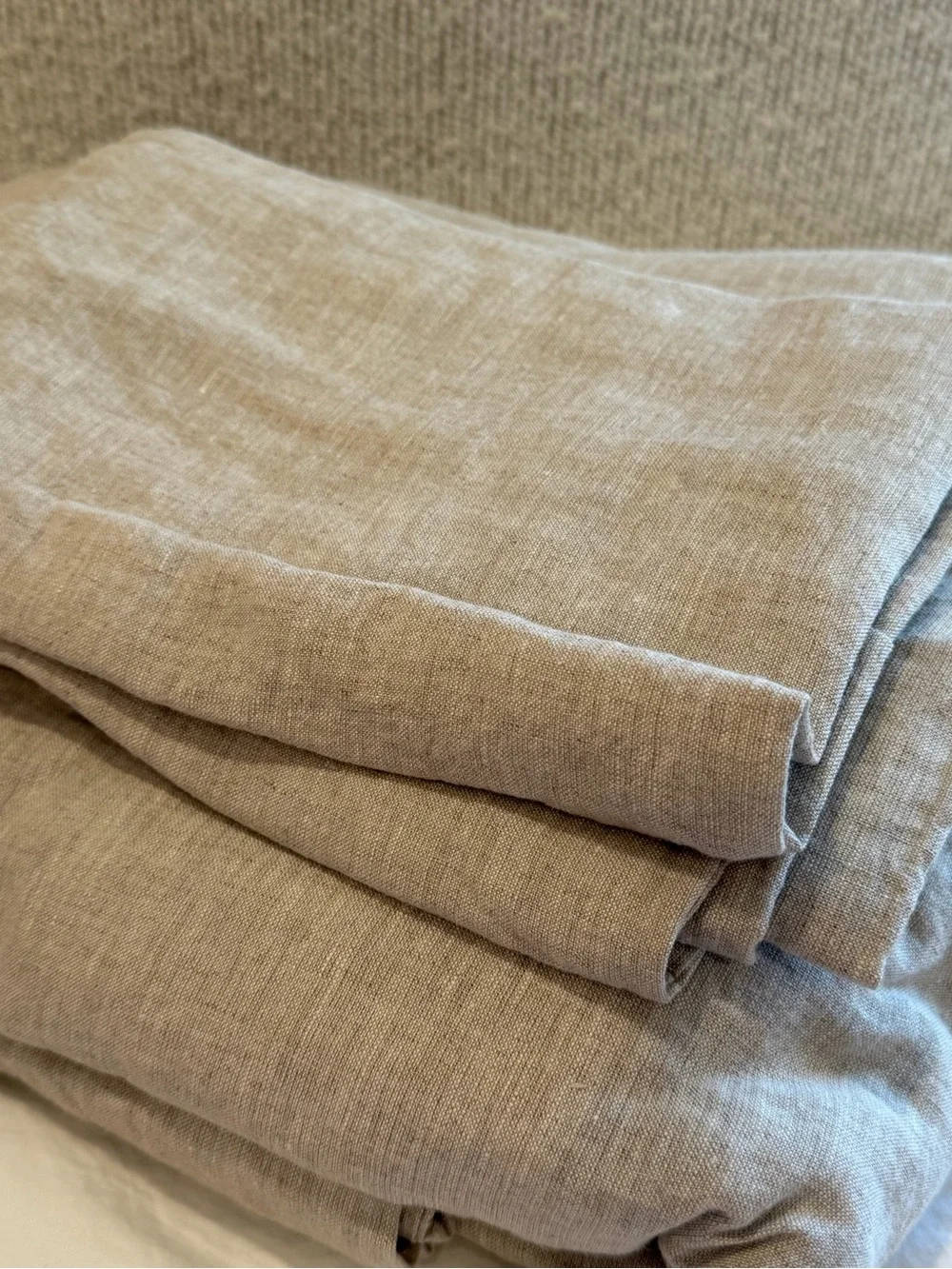 Quince European Linen Duvet Set Natural Chambray Full/Queen